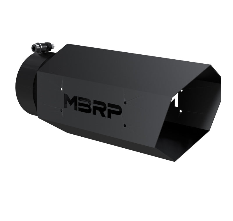 MBRP Universal Hex Tip 5in Inlet 16in length w/o Logo - Black Coated-thumbmail-2