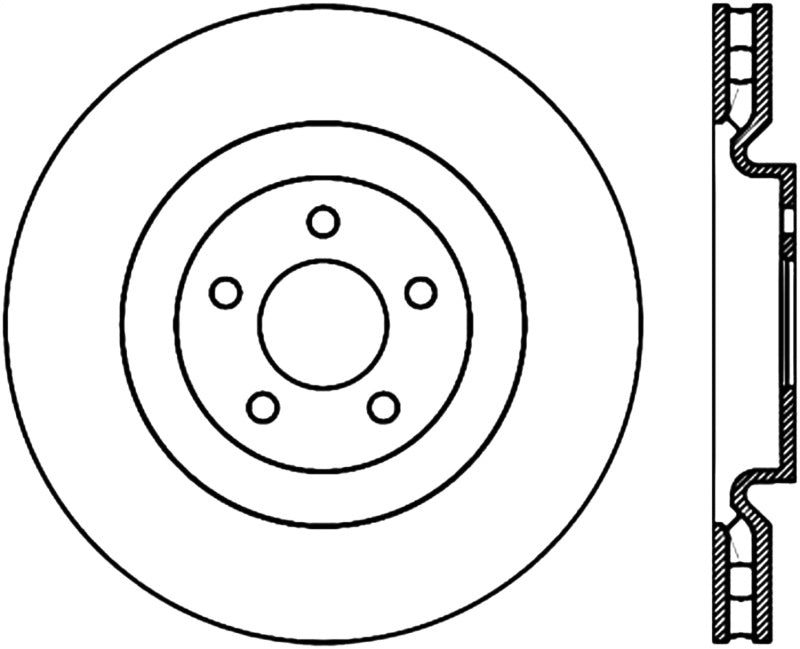 StopTech Power Slot Cryo 07-08 Ford Mustang Shelby Front Right Slotted Rotor-thumbmail-2