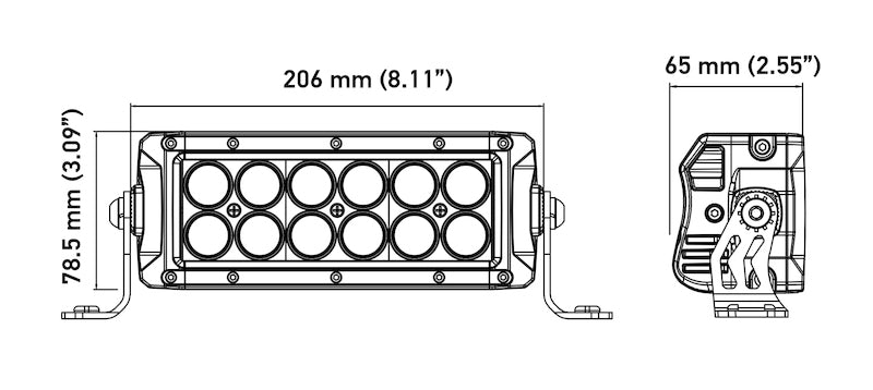 Hella Value Fit Kit 8in Light Bars - 8x Converter - Cube Lights x 2 - Rocker Lights x 4-thumbmail-6