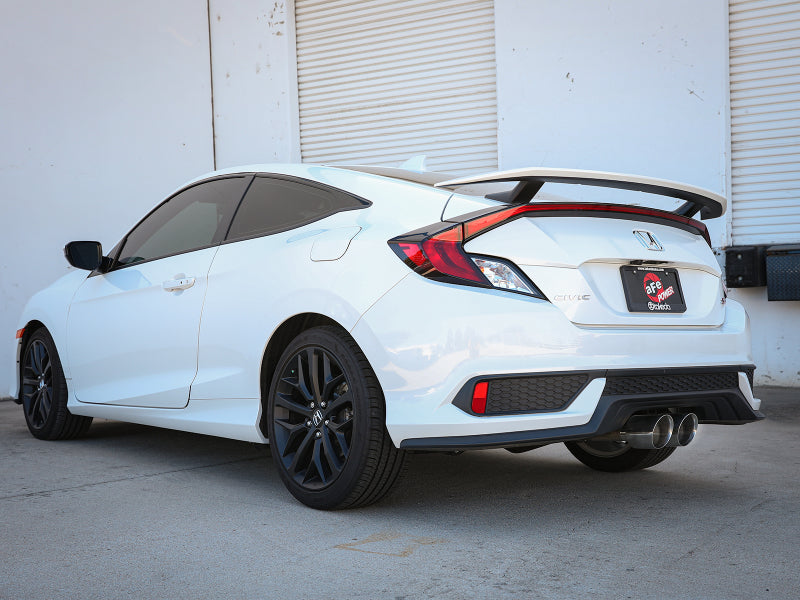 aFe Takeda 2.5in 304SS Cat-Back Exhaust System 17-20 Honda Civic SI Coupe L4-1.5L (t) - Polished Tip-thumbmail-4