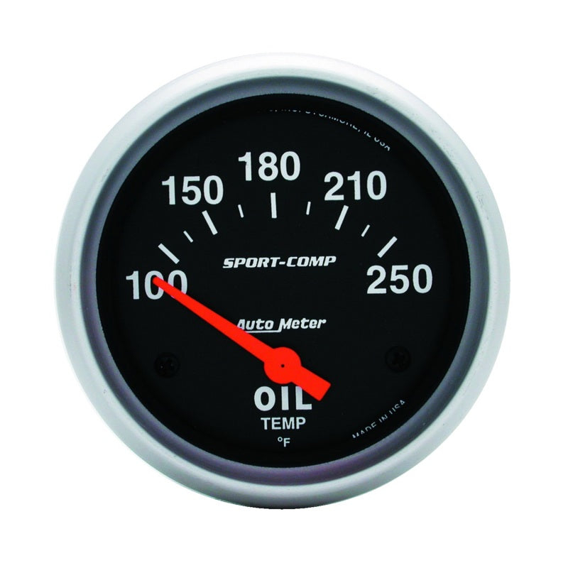 AutoMeter Gauge Oil Temp 2-5/8in. 100-250 Deg. F Electric Sport-Comp-thumbmail-1