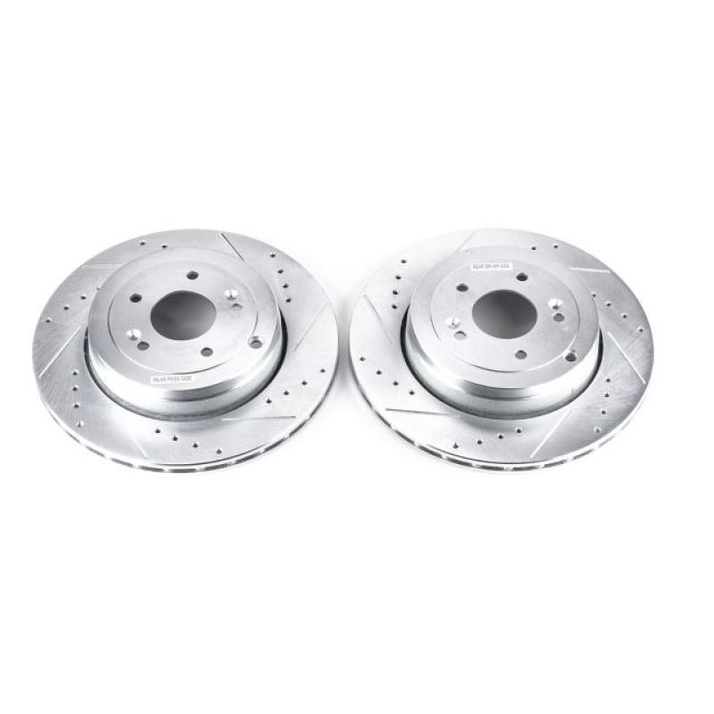 Power Stop 10-16 Hyundai Genesis Coupe Rear Evolution Drilled & Slotted Rotors - Pair-thumbmail-1