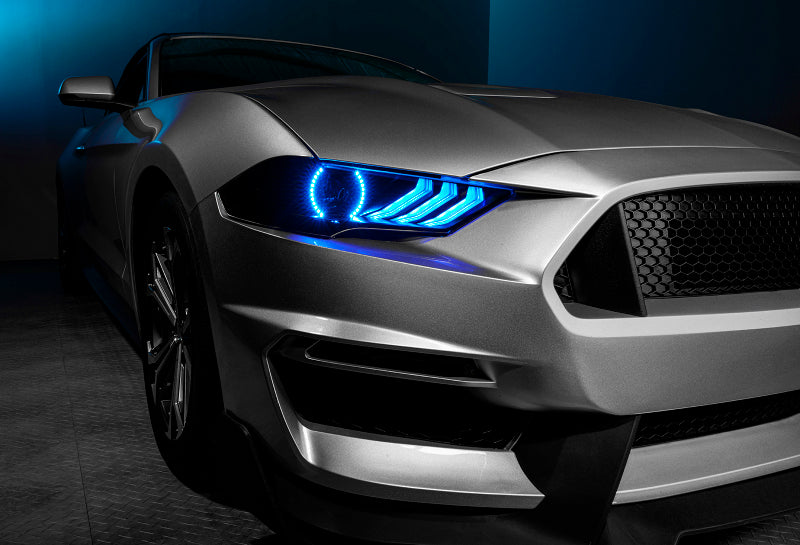 Oracle 18-21 Ford Mustang Dynamic DRL Upgrade w/ Halo Kit & Sequential Turn Signal - ColorSHIFT-thumbmail-23