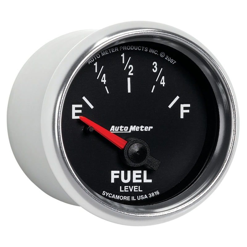 AutoMeter Gauge Fuel Level 2-1/16in. 240 Ohm(e) to 33 Ohm(f) Elec Gs