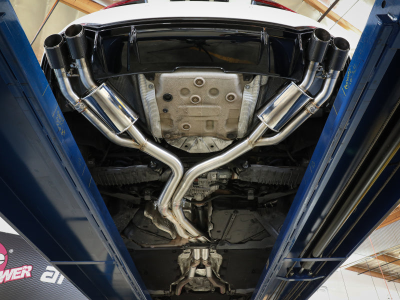 aFe 18-20 Audi RS5 Coupe MACH Force-Xp 3in to 2.5in 304 SS Axle-Back Exhaust System-Quad Polish Tips-thumbmail-2
