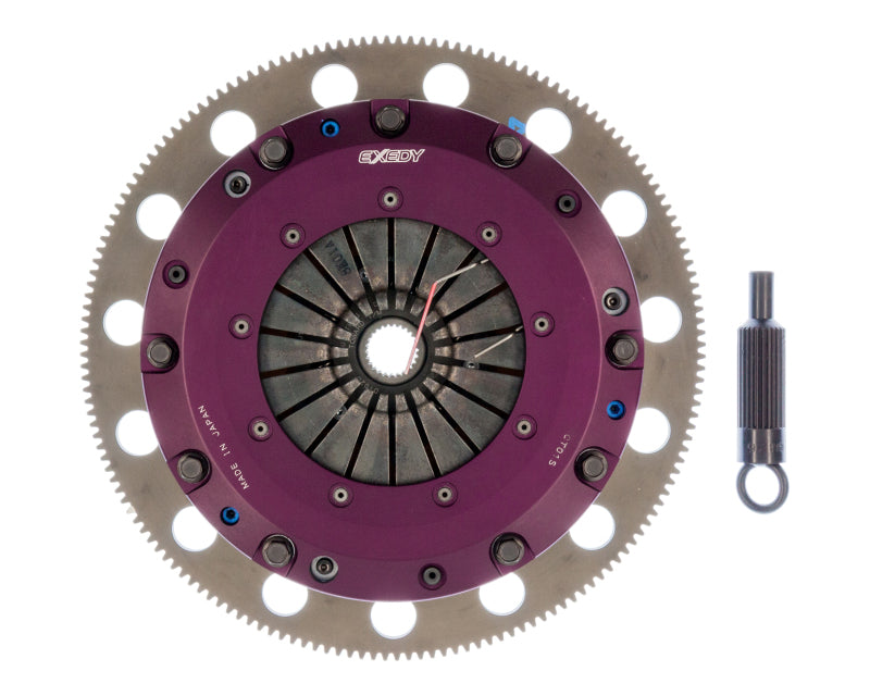 Exedy 1996-2016 Ford Mustang V8 Hyper Twin Cerametallic Clutch Sprung Center Disc Push Type 8-Bolt-thumbmail-3