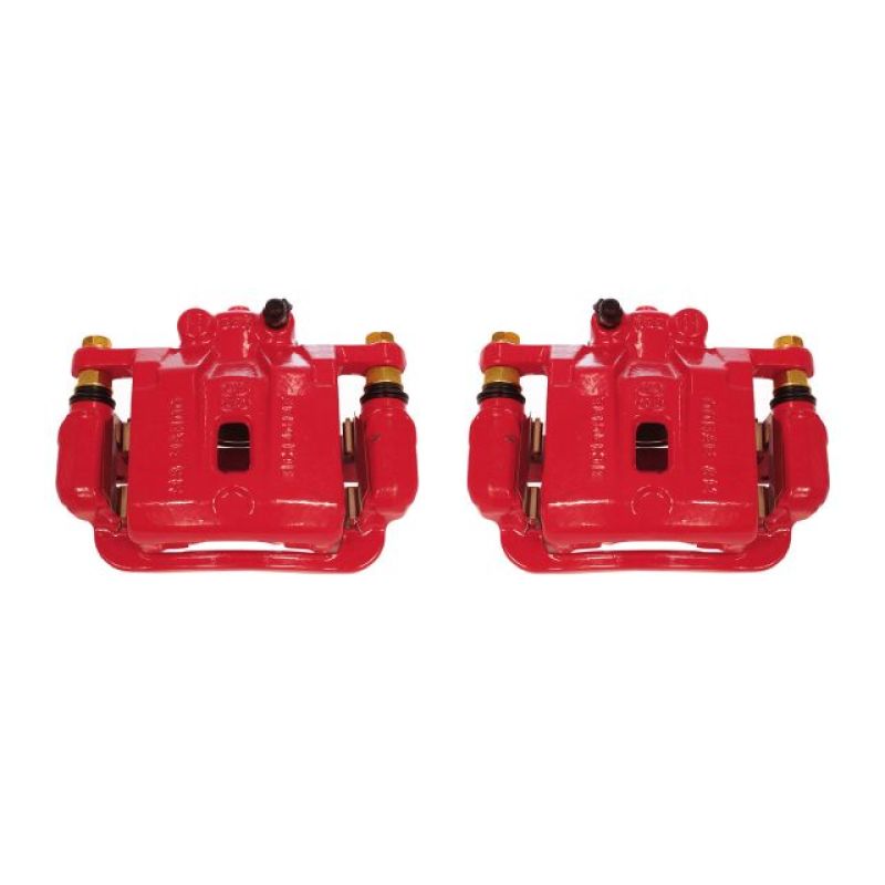 Power Stop 10-16 Hyundai Genesis Coupe Rear Red Calipers w/Brackets - Pair-thumbmail-1