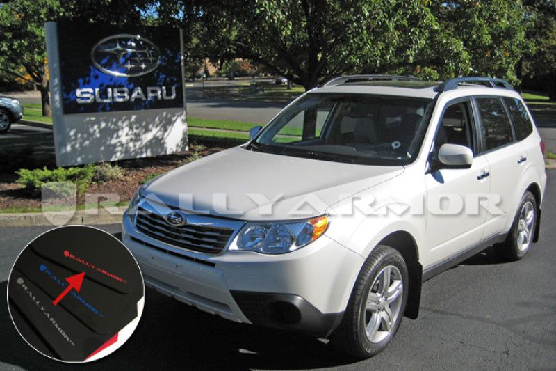 Rally Armor 09-13 Subaru Forester Black UR Mud Flap w/ Red Logo-thumbmail-2