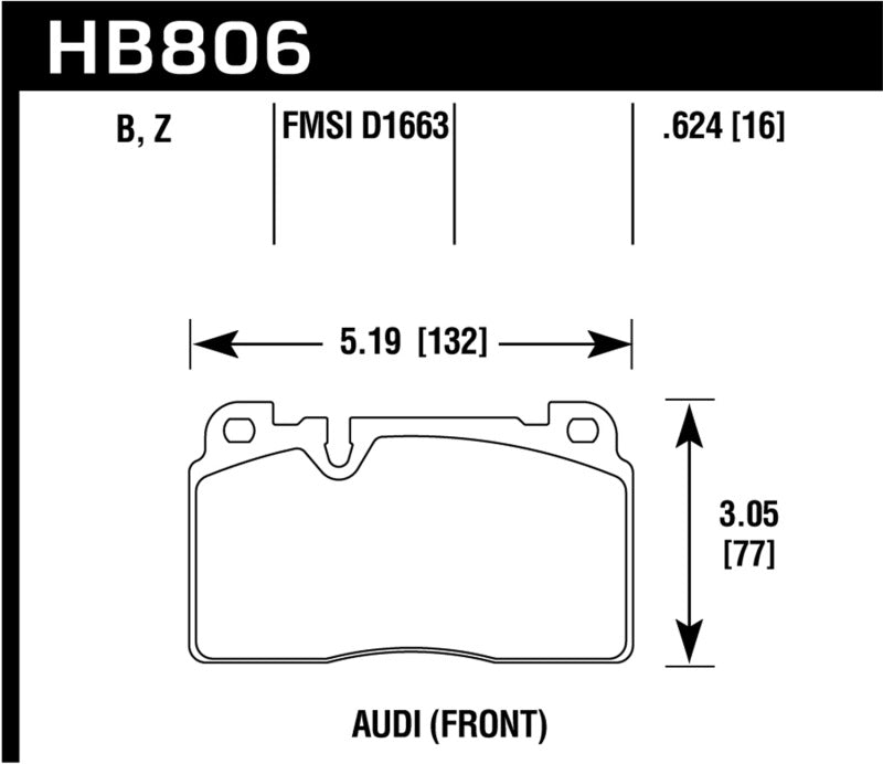 Hawk 16-17 Audi A6 HPS 5.0 Front Brake Pads-thumbmail-4