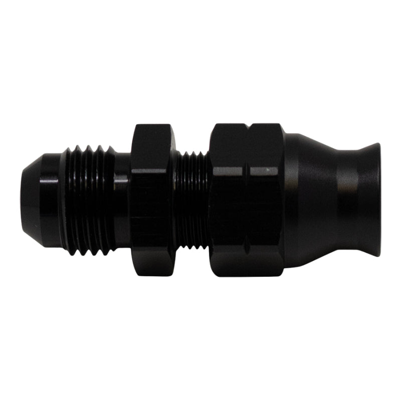 DeatschWerks 6AN Male Flare to 5/16in Hardline Compression Adapter - Anodized Matte Black-thumbmail-2