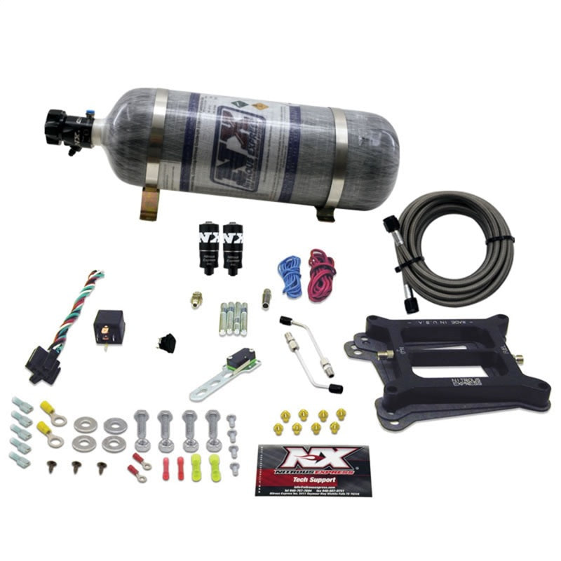 Nitrous Express 4150 Hitman Plus 4-BBL Nitrous Kit (50-200HP) w/Composite Bottle-thumbmail-2