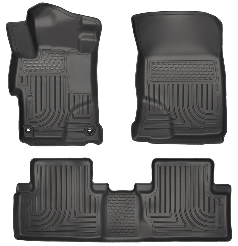 Husky Liners 2014 Honda Civic Sedan WeatherBeater Black Front & 2nd Seat Floor Liners-thumbmail-2