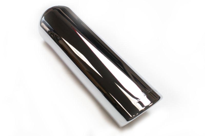 JBA 2.5in x 3.5in x 11in Rolled Stainless Steel Chrome Plated Exhaust Tip-thumbmail-1