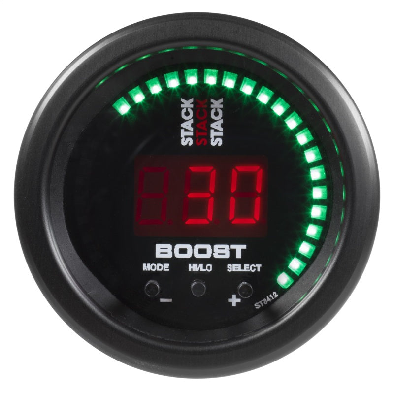 Autometer Stack 52mm -1 to +2 Bar (-30INHG to +30 PSI) Boost Controller - Black-thumbmail-1