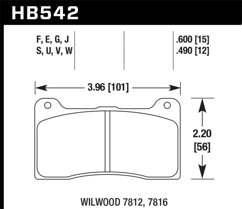 Hawk Wilwood Dynapro Narrow Mount/NDL/Radial Mount Billet DTC-60 Race Brake Pads-thumbmail-8