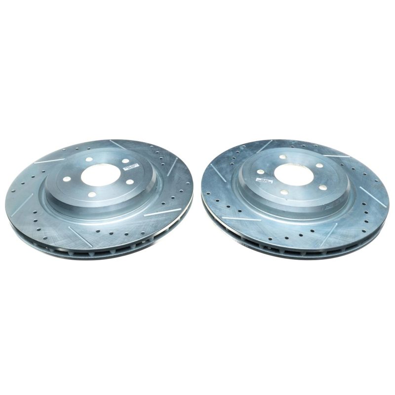 Power Stop 06-13 Chevrolet Corvette Rear Evolution Drilled & Slotted Rotors - Pair-thumbmail-2