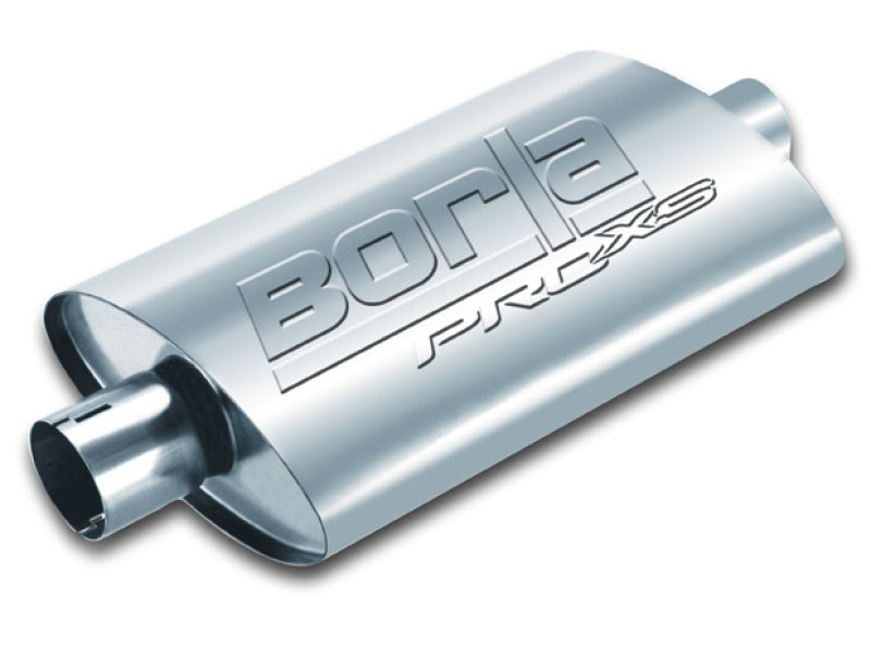 Borla Universal Pro-XS Muffler Oval 2.25in Inlet/Outlet Notched Muffler-thumbmail-1