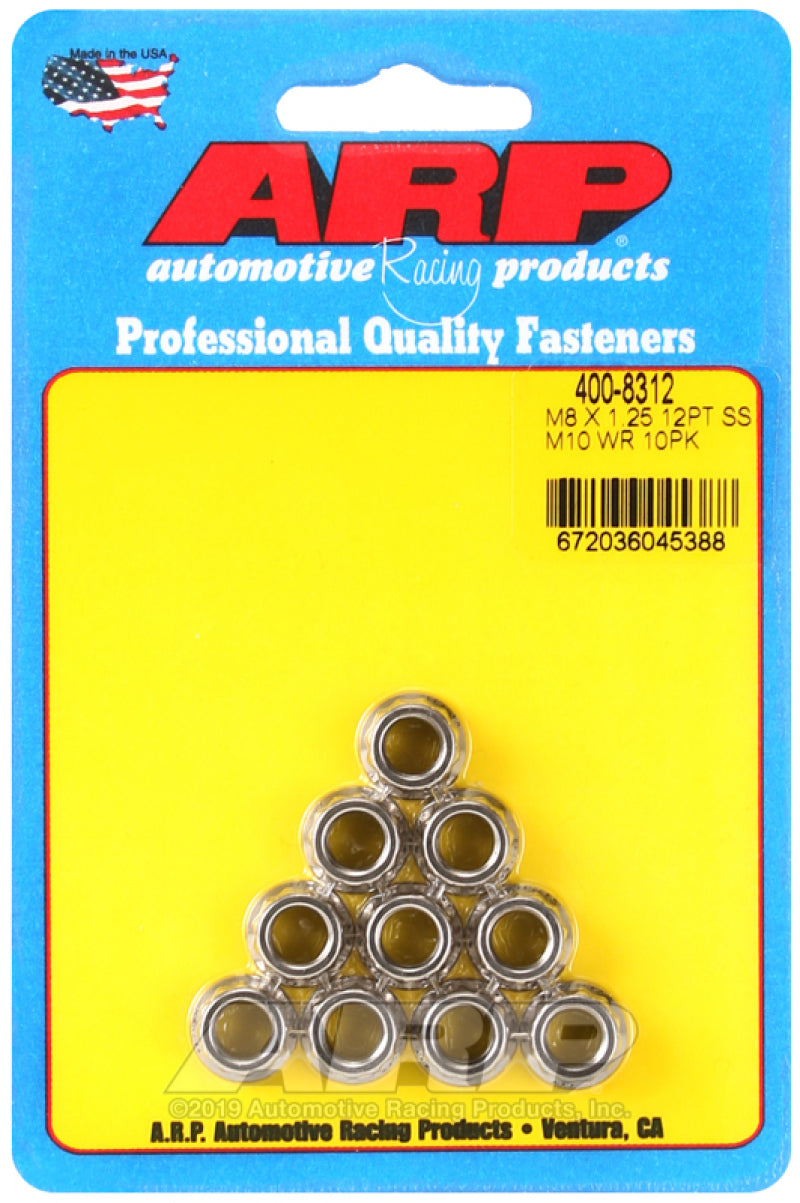 ARP M8 x 1.25 12pt SS Nut Kit-thumbmail-1