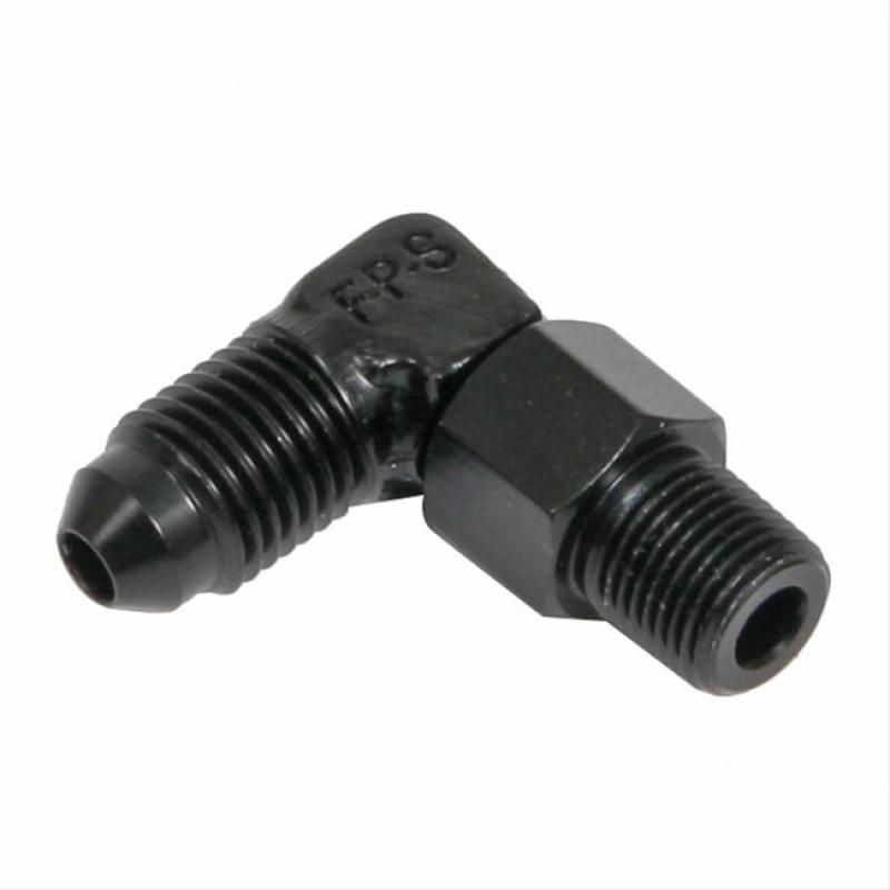 Fragola -12AN x 3/4 NPT 90 Degree Swivel - Black-thumbmail-1