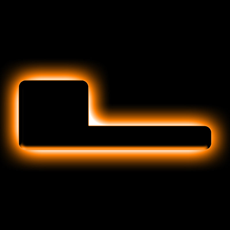 ORACLE Lighting Universal Illuminated LED Letter Badges - Matte Black Surface Finish - L-thumbmail-1