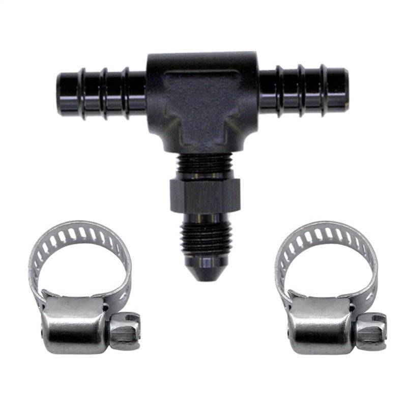 Nitrous Express 5/16 Fuel T 5/16 Hose Barb to 4AN Male-thumbmail-2