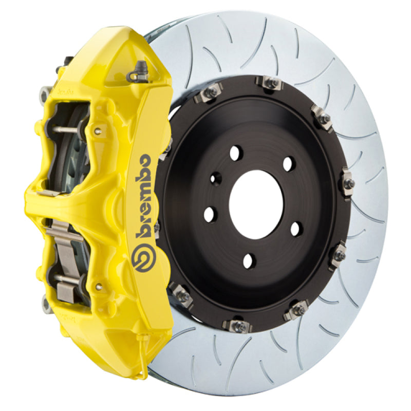 Brembo 07-15 Q7 (4L) Front GT BBK 6 Piston Cast 405x34 2pc Rotor Slotted Type-3- Yellow-thumbmail-1