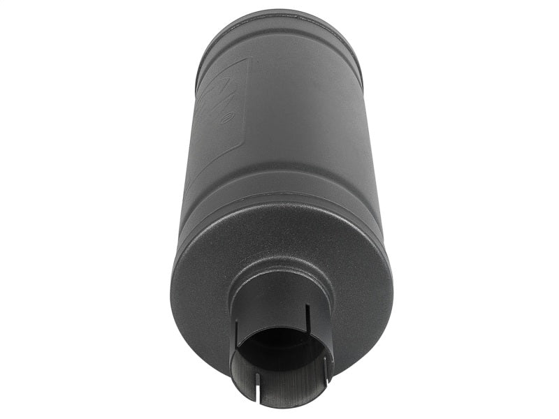 aFe MACH Force-Xp 409 SS Muffler w/ Black finish 2-1/2in Inlet & Oulet 14in x 16in Diameter-thumbmail-4
