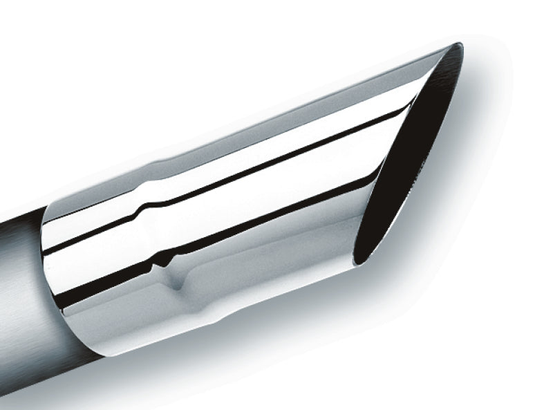 Borla Universal Polished TipSingle Round Angle-Cut (inlet 2 1/4in. Outlet 2 1/4in) *NO Returns*-thumbmail-2