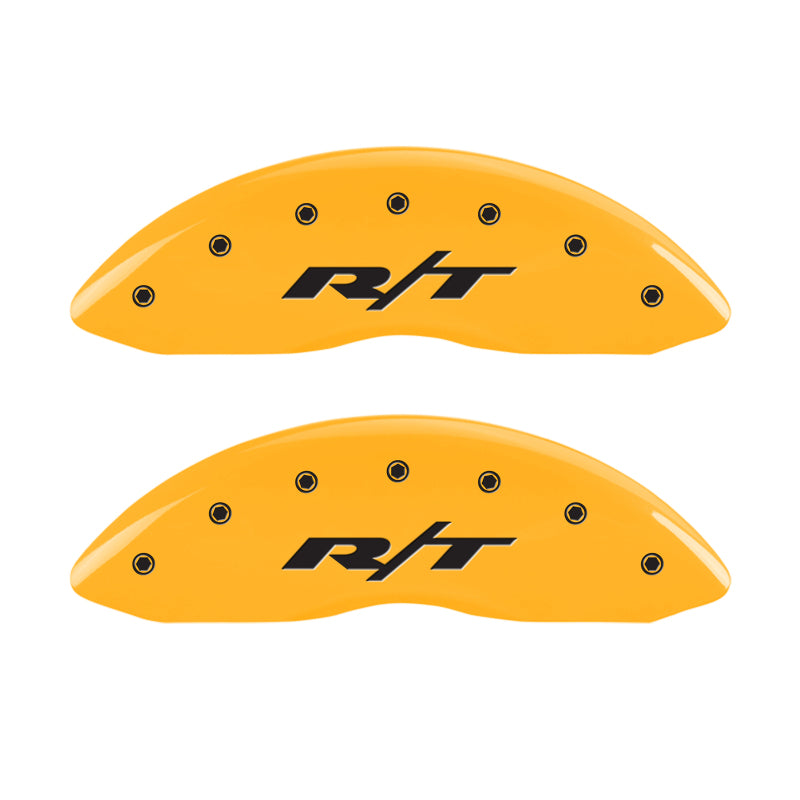 MGP 4 Caliper Covers Engraved Front & Rear RT1-Truck Yellow finish black ch-thumbmail-2