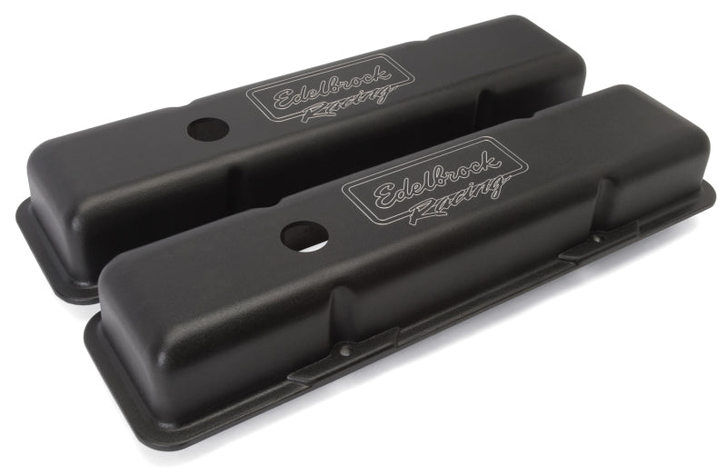 Edelbrock Valve Cover Victor Series Chevrolet 1959-1986 262-400 CI V8 Low Black-thumbmail-9