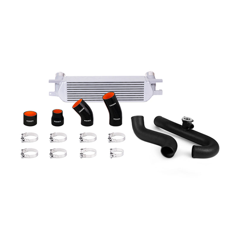 Mishimoto 2015 Ford Mustang EcoBoost Performance Intercooler Kit - Silver Core Wrinkle Black Pipes-thumbmail-2