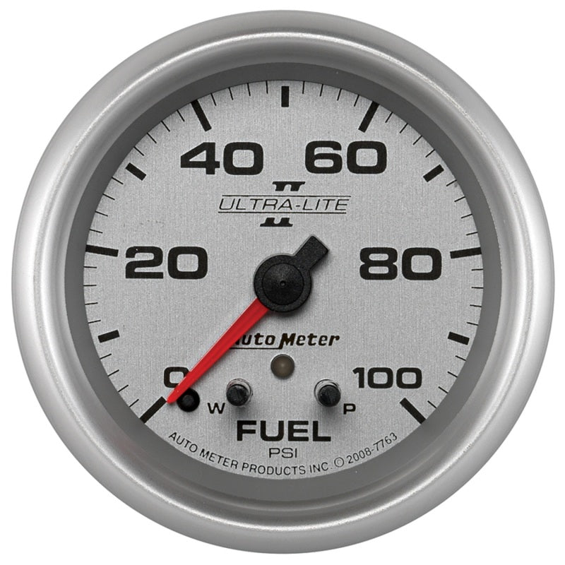 Autometer Ultra-Lite II 2 5/8in 0-100 PSI Full Sweep Electronic Fuel Pressure Gauge-thumbmail-1