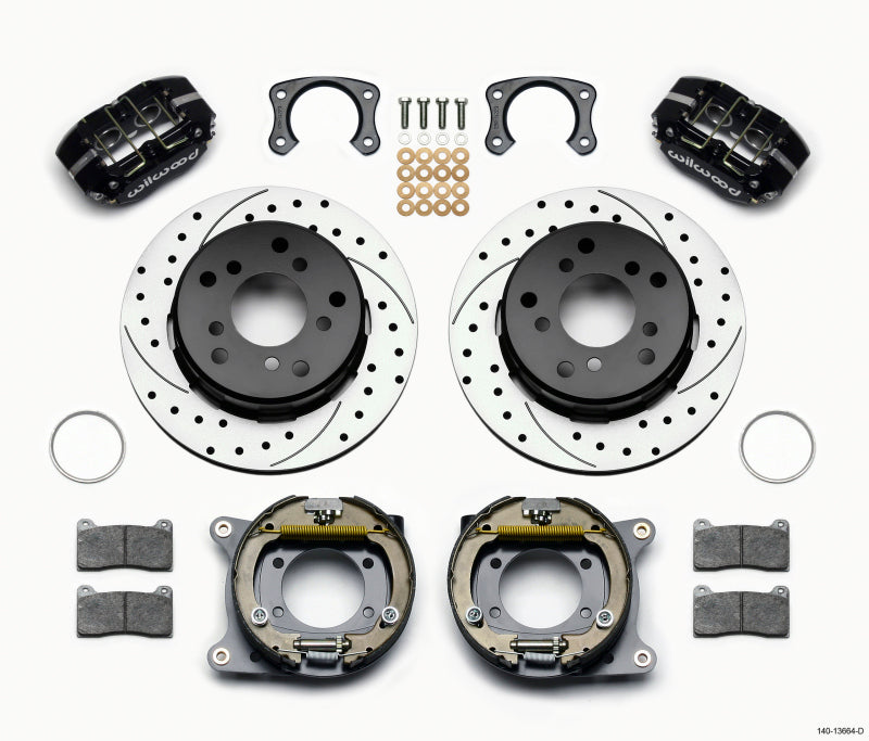 Wilwood Dynapro Lug Mount P/S Park Brake Kit Drilled Big Ford New 2.38in Off Bronco 5 x 5.50-thumbmail-1
