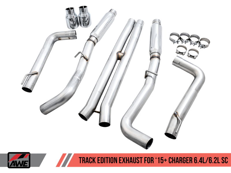 AWE Tuning 2015+ Dodge Charger 6.4L/6.2L Supercharged Track Edition Exhaust - Chrome Silver Tips-thumbmail-4
