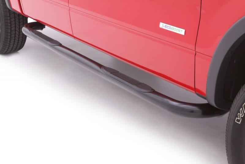Lund 15-17 Chevy Colorado Crew Cab 3in. Round Bent Steel Nerf Bars - Black-thumbmail-1