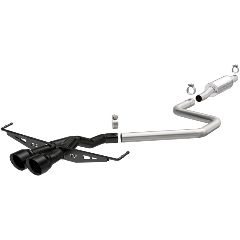 MagnaFlow 2019 Hyundai Veloster 1.6L 2.5in Center Exit Stainless Steel Cat-Back Exhaust w/Blk Tips-thumbmail-1