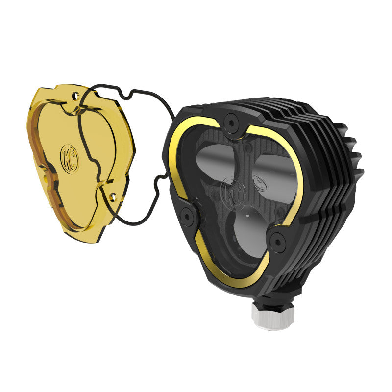 KC HiLiTES FLEX ERA 3 Dual Mode SAE Fog Light - Single Light Master Kit (w/Clear + Yellow Lens)-thumbmail-12