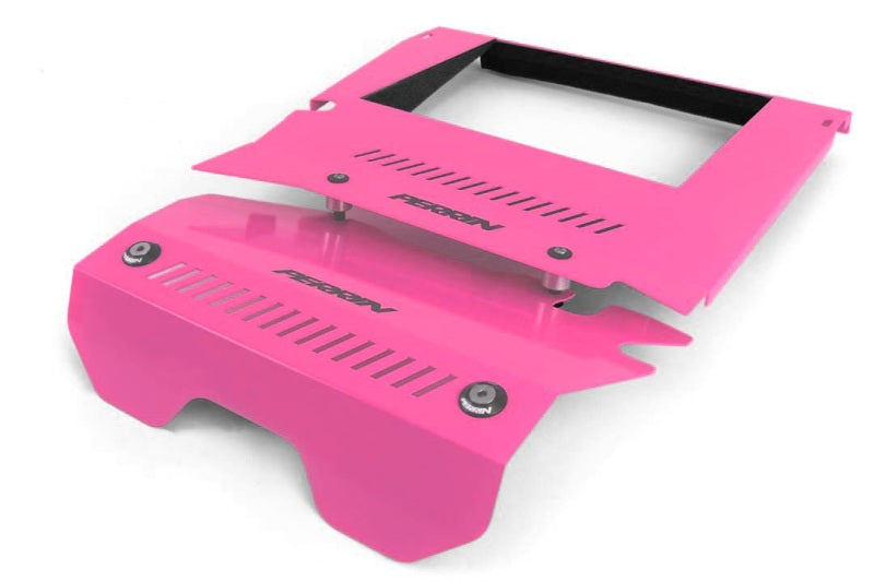 Perrin 2015+ Subaru WRX Engine Cover Kit (Intercooler Shroud + Pulley Cover) - Hyper Pink-thumbmail-5