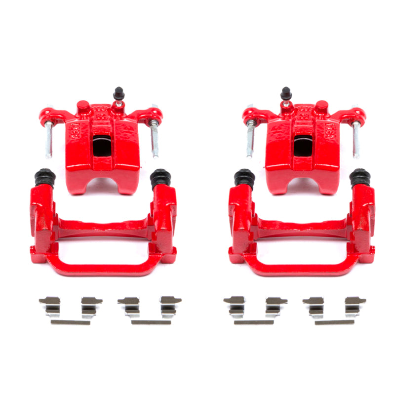 Power Stop 05-08 Infiniti G35 Rear Red Calipers w/Brackets - Pair-thumbmail-2