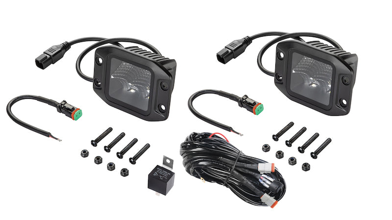Hella Universal Black Magic 3.2in L.E.D. Cube Kit - Flood Beam (Flush Mount)-thumbmail-11