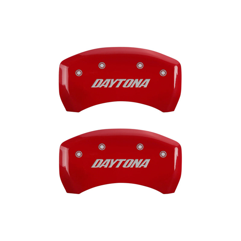 MGP 4 Caliper Covers Engraved Front & Rear Daytona Red finish silver ch-thumbmail-4
