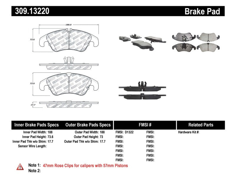 StopTech Performance 08-10 Audi A5 / 10 S4 / 09-10 Audi A4 (except Quattro) Front Brake Pads-thumbmail-6