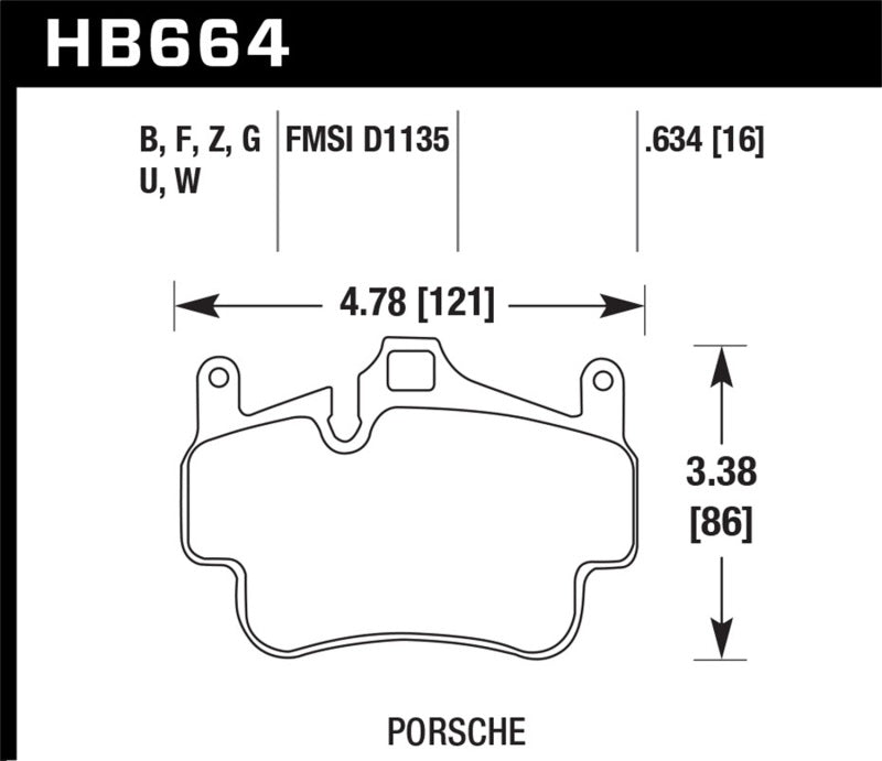 Hawk 05-08 Porsche 911 Carrera Front & Rear / 08 Boxster / 07-08 Cayman Front HPS Street Brake Pads-thumbmail-1