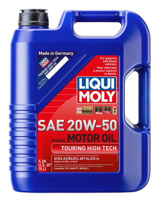 LIQUI MOLY 5L Touring High Tech Motor Oil 20W50