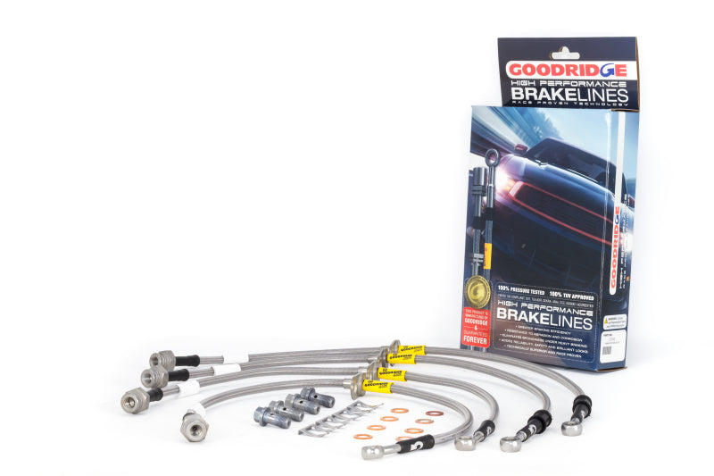 Goodridge 17-18 Honda Civic Si (Si Model Only) SS Brake Line Kit-thumbmail-2