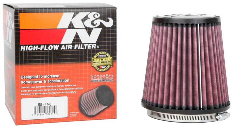 K&N Filter Universal Rubber Filter Round Tapered 4.5in  Flange 5.875in Base 4.5 inch Top 6in  Height-thumbmail-15