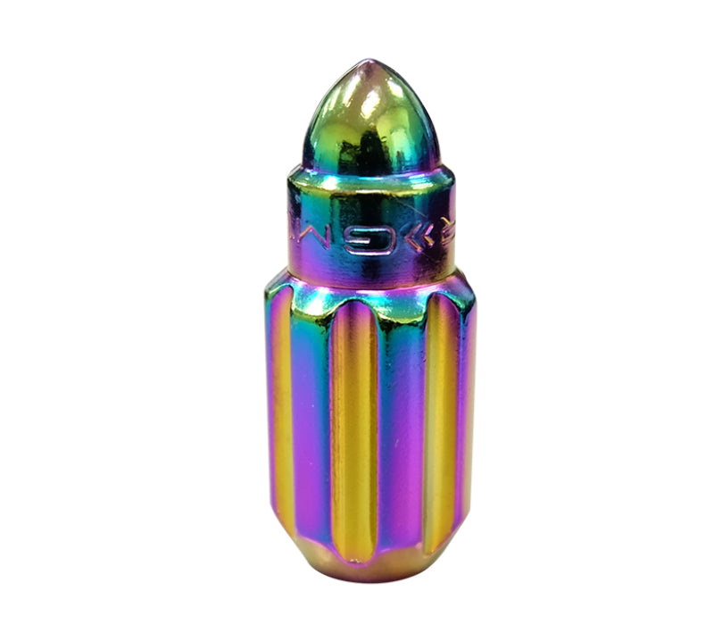 NRG 500 Series M12 X 1.5 Bullet Shape Steel Lug Nut Set - 21 Pc w/Lock Key - Neochrome-thumbmail-6