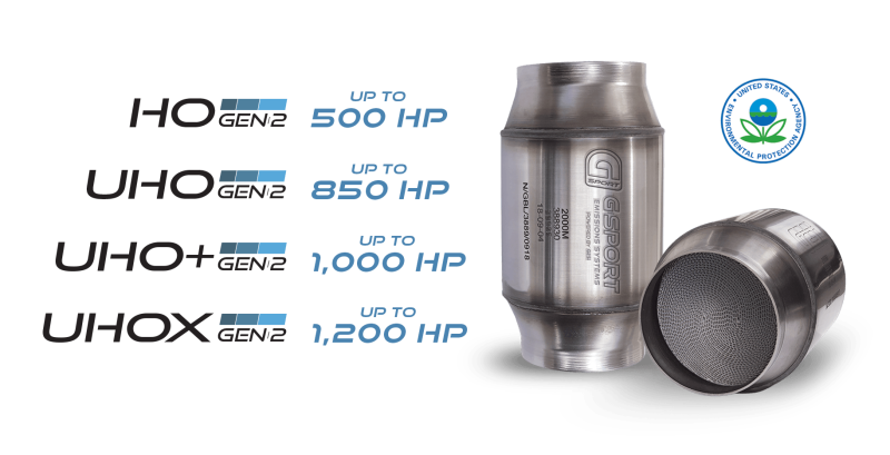 GESI G-Sport 400 CPSI GEN 2 EPA Compliant 4in Inlet/Out Catalytic Converter-4.5in x 4in 500-850HP-thumbmail-2