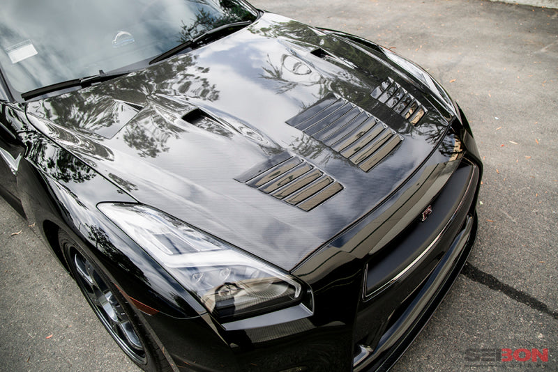 Seibon 09-12 Nissan GTR R35 GTII-Style Carbon Fiber Hood-thumbmail-9