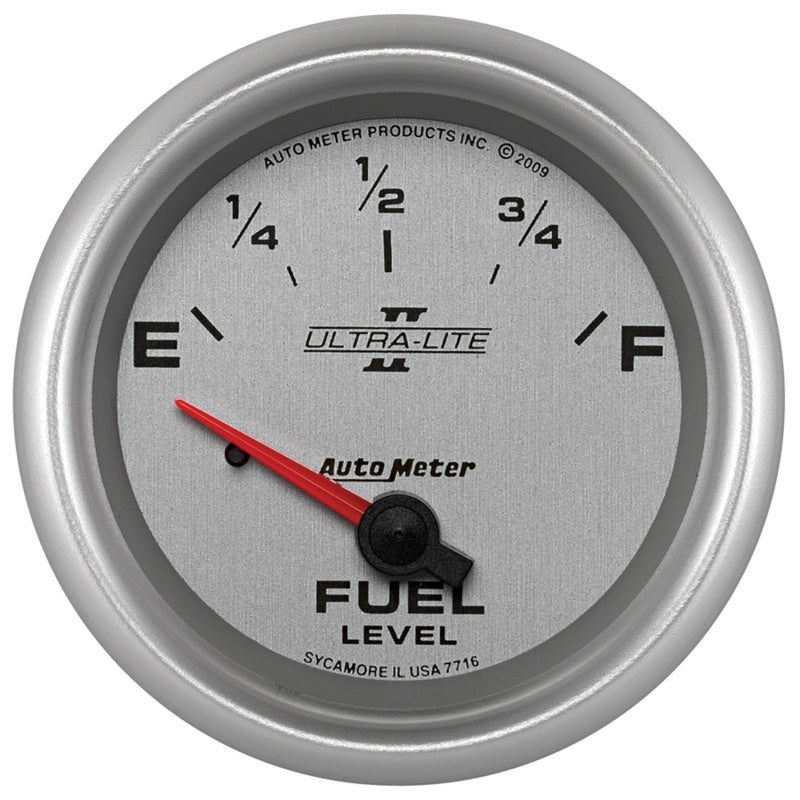 AutoMeter Gauge Fuel Level 2-5/8in. 240 Ohm(e) to 33 Ohm(f) Elec Ultra-Lite II-thumbmail-1